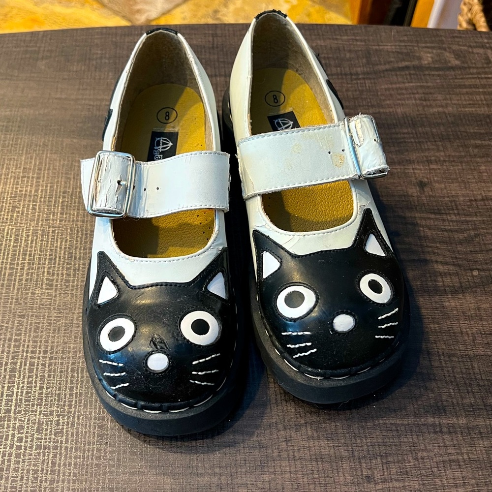 Black And White Cat Shoes